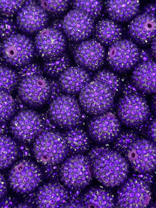 Rhinestone 20mm Acrylic ~ Royal Purple