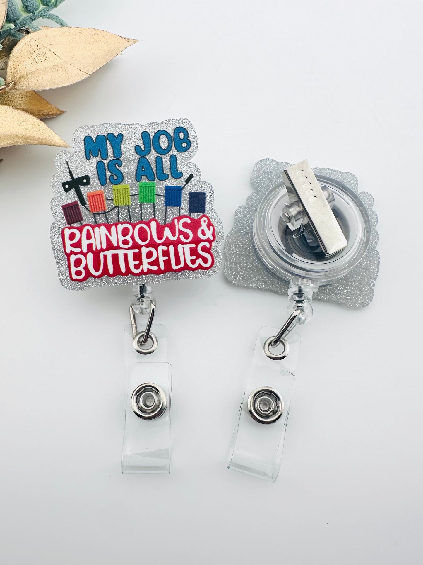 Badge Reel ~ Rainbows & Butterflies