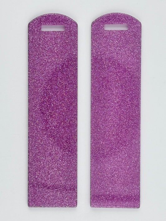 Acrylic Bookmark ~ Orchid Glitter