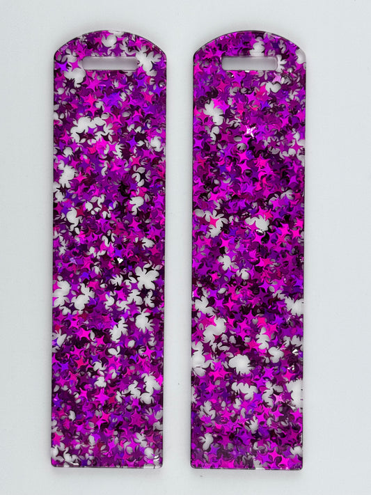 Acrylic Bookmark ~ Violet Stars