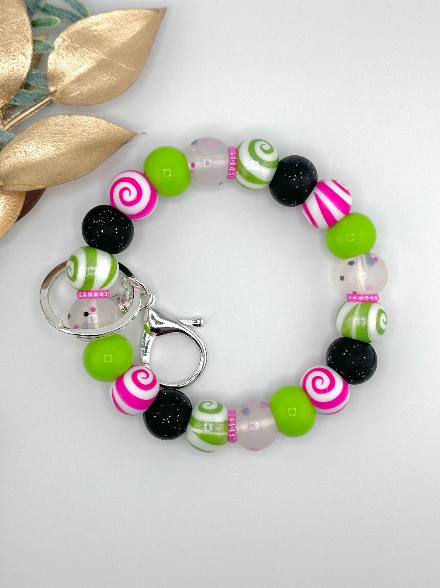 Wristlet Kit ~ Lime Pink Swirl