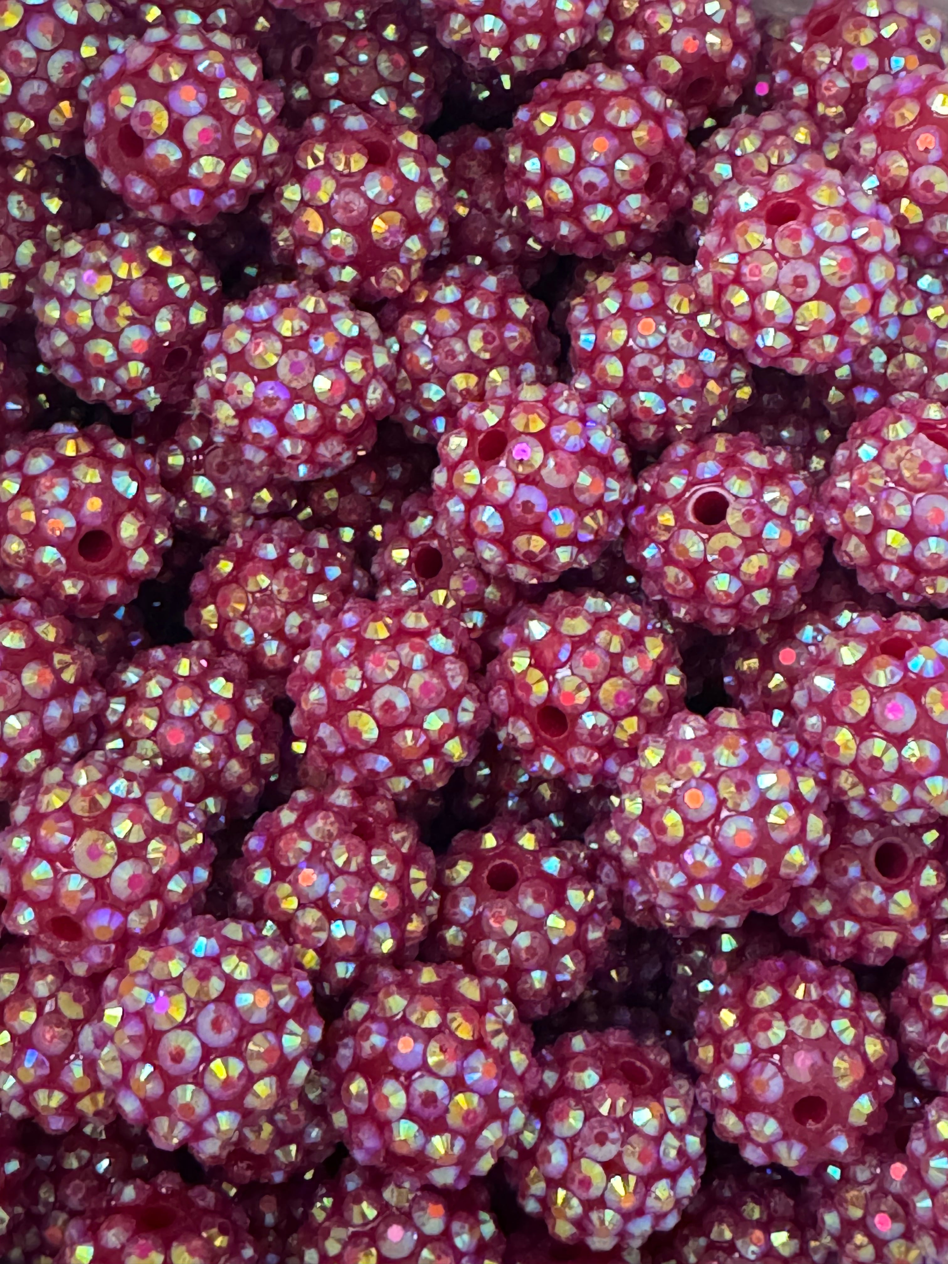 Rhinestone 16mm Acrylic ~ Maroon – Delilica