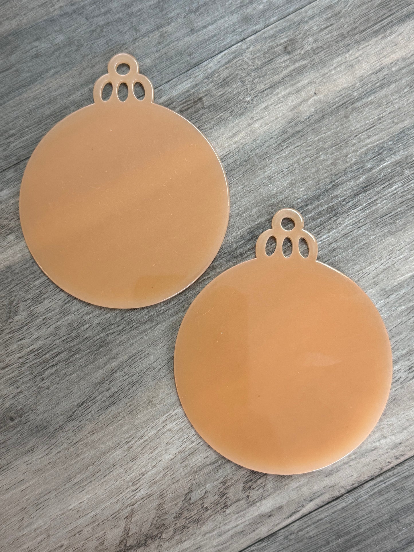 Acrylic Ornament Blank ~ Butterscotch Solid Round *Glows