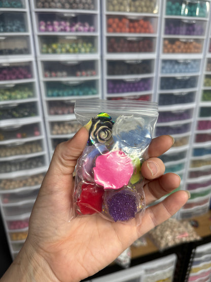 Acrylic Flatback 3D Flower Mix Pack (7ct)