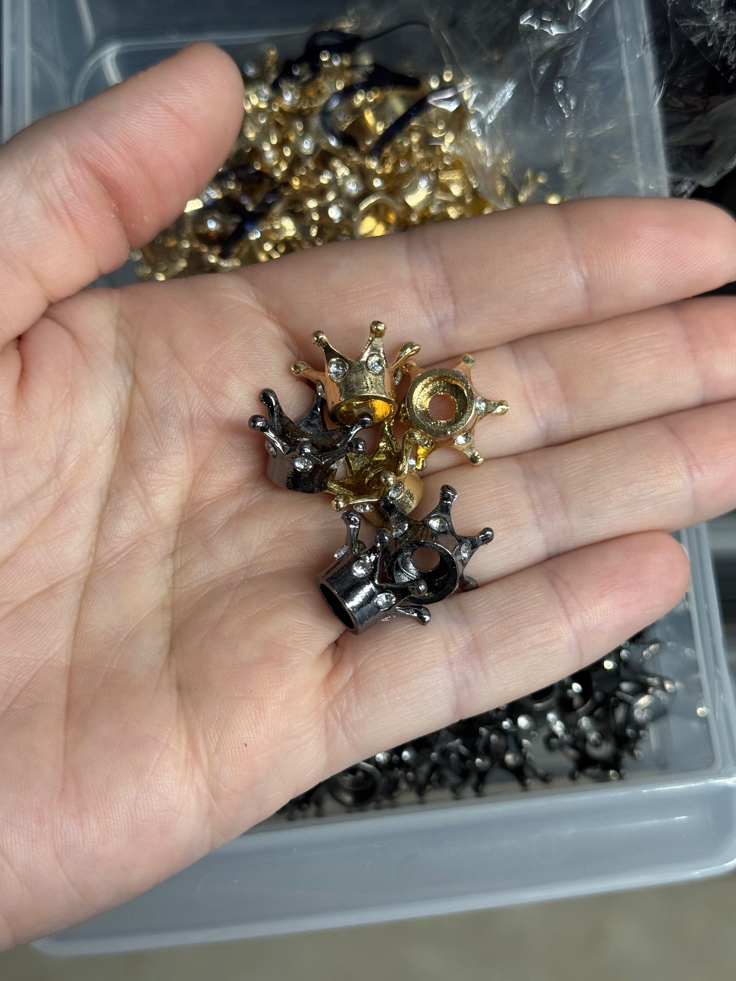 Mix Bag Medium Rhinestone Crown (6ct)