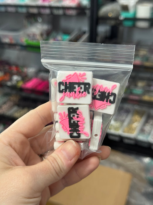 Cheer Junkie (Flaw) Focal Pack (10ct) * RECOMMEND ONLY FOR CUP CHARM DUE TO FLAW
