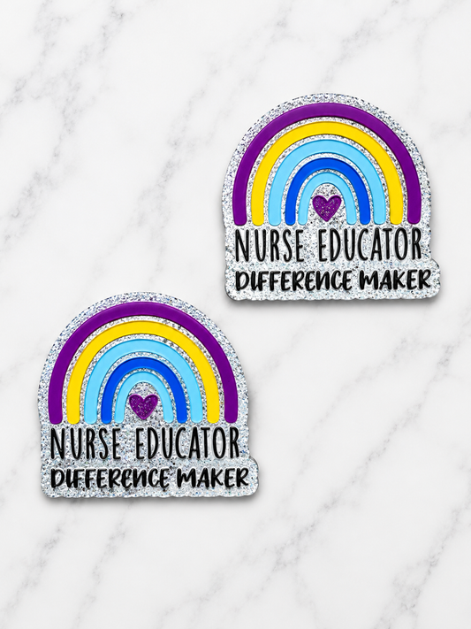 Glitter Acrylic Flatback ~ 1041N ~ Nurse Educator