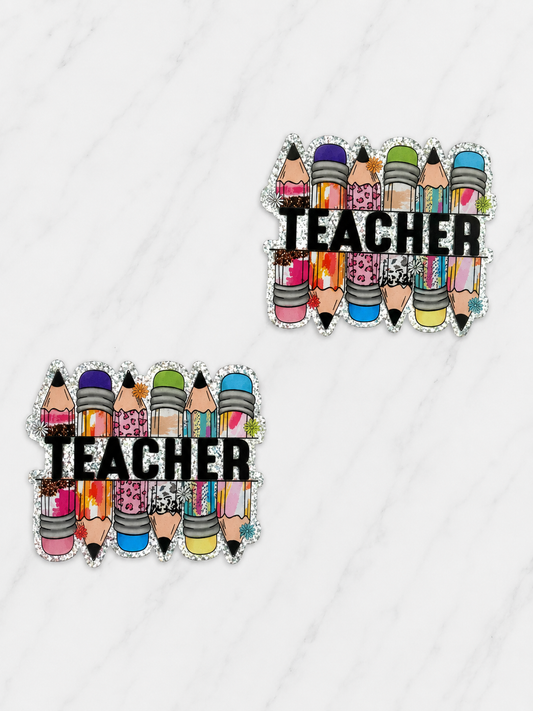 Glitter Acrylic Flatback ~ 1010T ~ Teacher