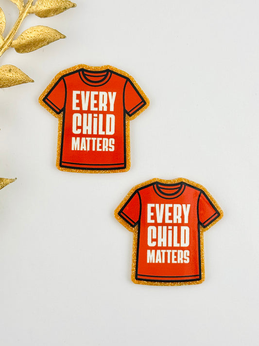 Glitter Acrylic Flatback ~ 134 ~ Every Child Matters