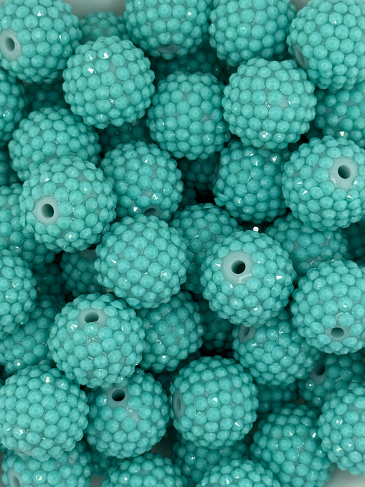 Waxberry Rhinestone 20mm Acrylic ~ Turquoise