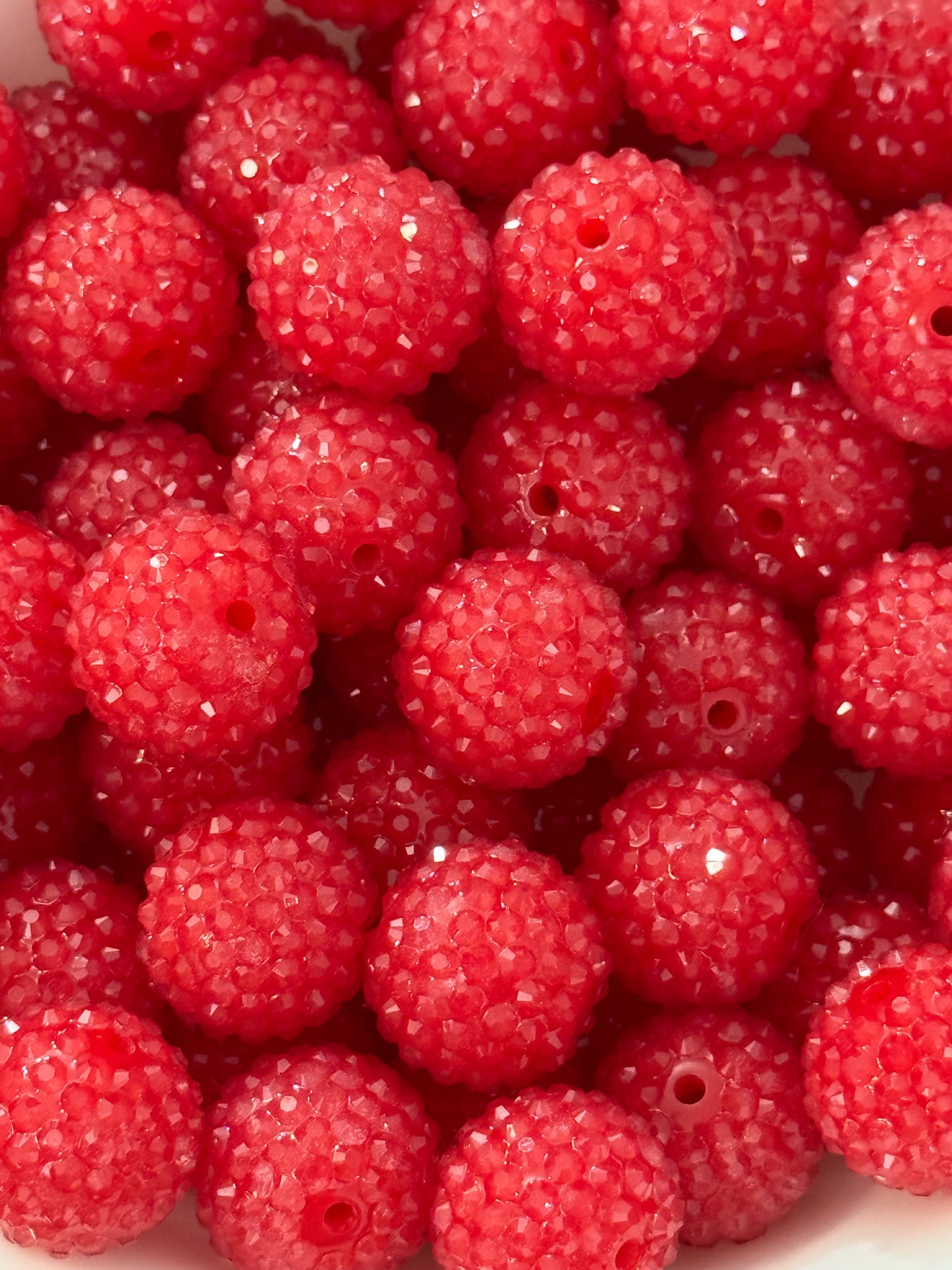 Rhinestone 20mm Acrylic ~ Jelly Strawberry
