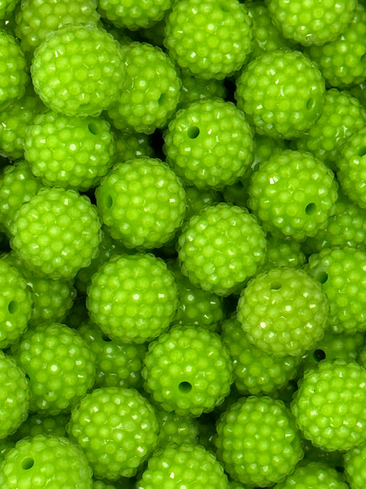 Rhinestone 20mm Acrylic ~ Jelly Chartreuse