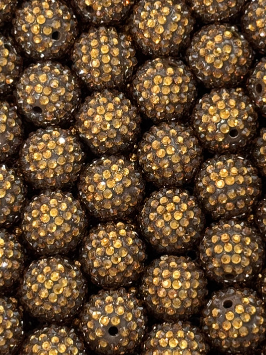 Rhinestone 20mm Acrylic ~ Bronze