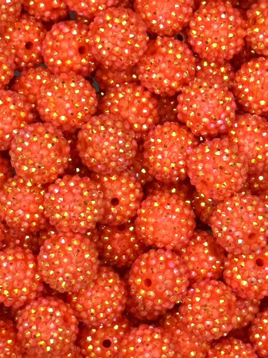Rhinestone 16mm Acrylic ~ Bright Orange