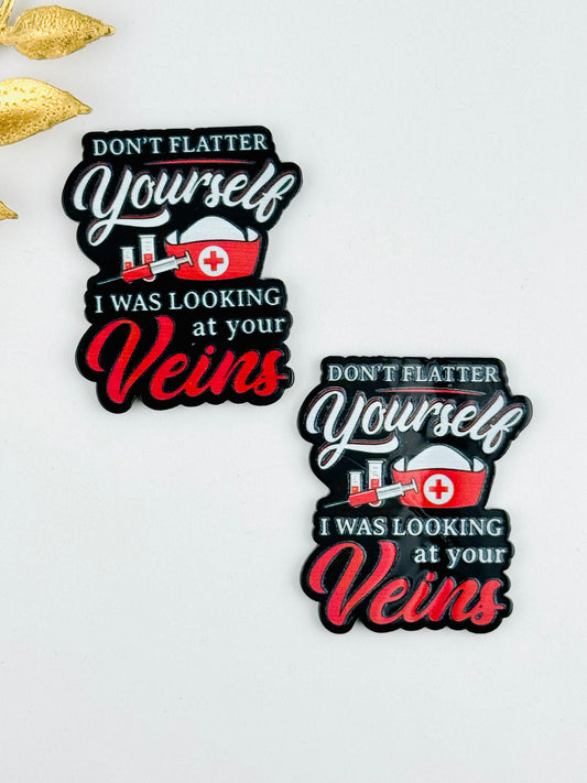 Glitter Acrylic Flatback ~ 1016N ~ Don’t Flatter Yourself