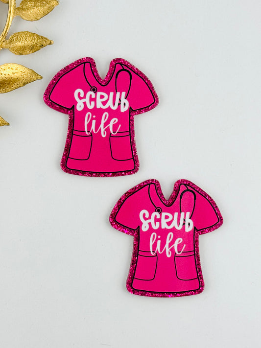 Glitter Acrylic Flatback ~ 1050N ~ Scrub Life Top