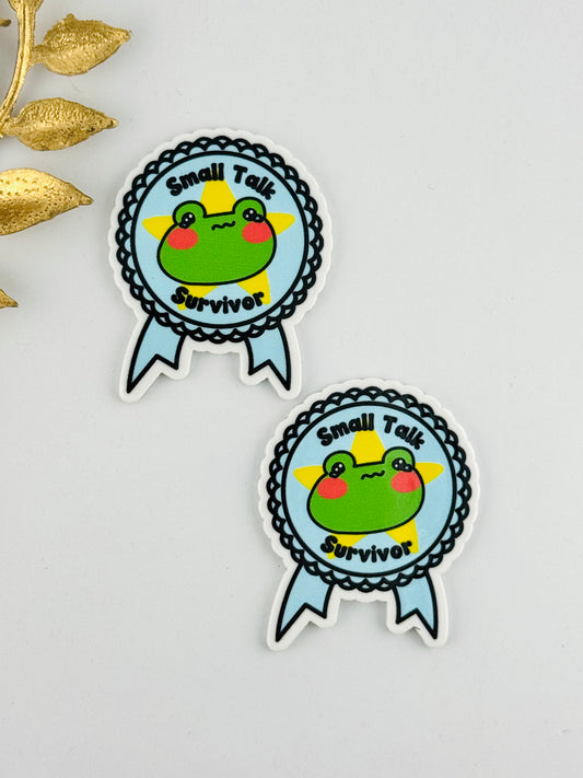 Glitter Acrylic Flatback ~ 164 ~ Small Talk Survivor Frog