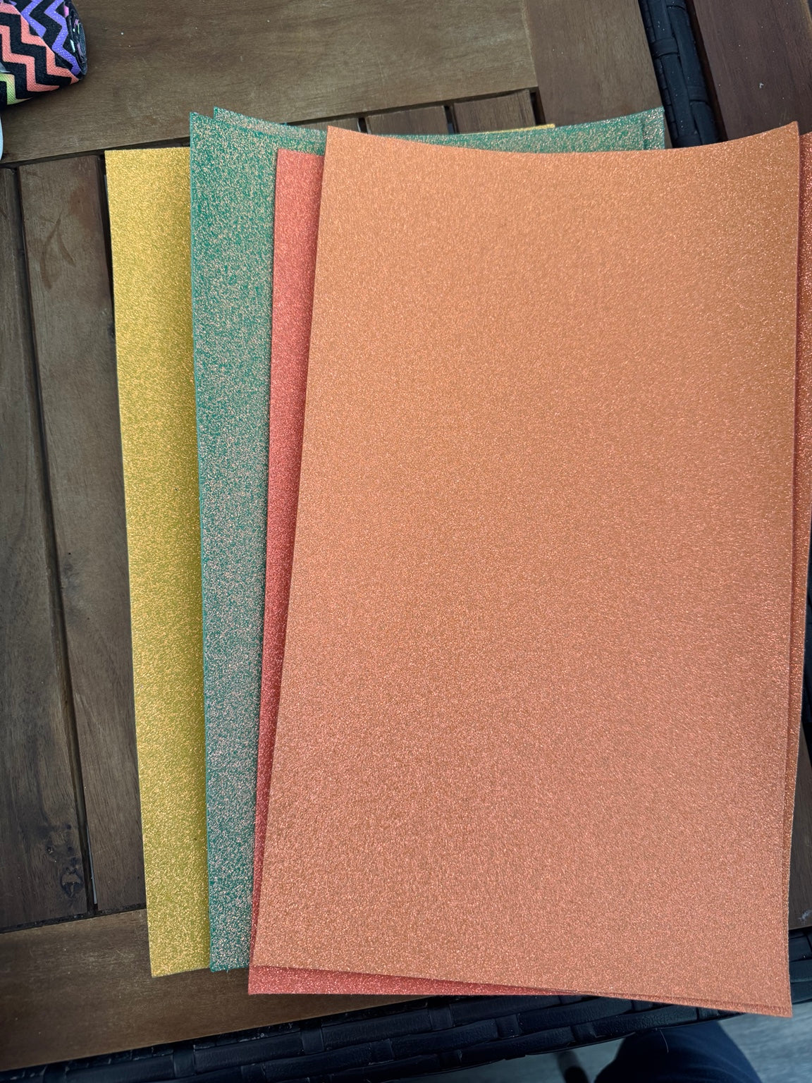 Six-sheet smooth fine glitter foam-felt bundle