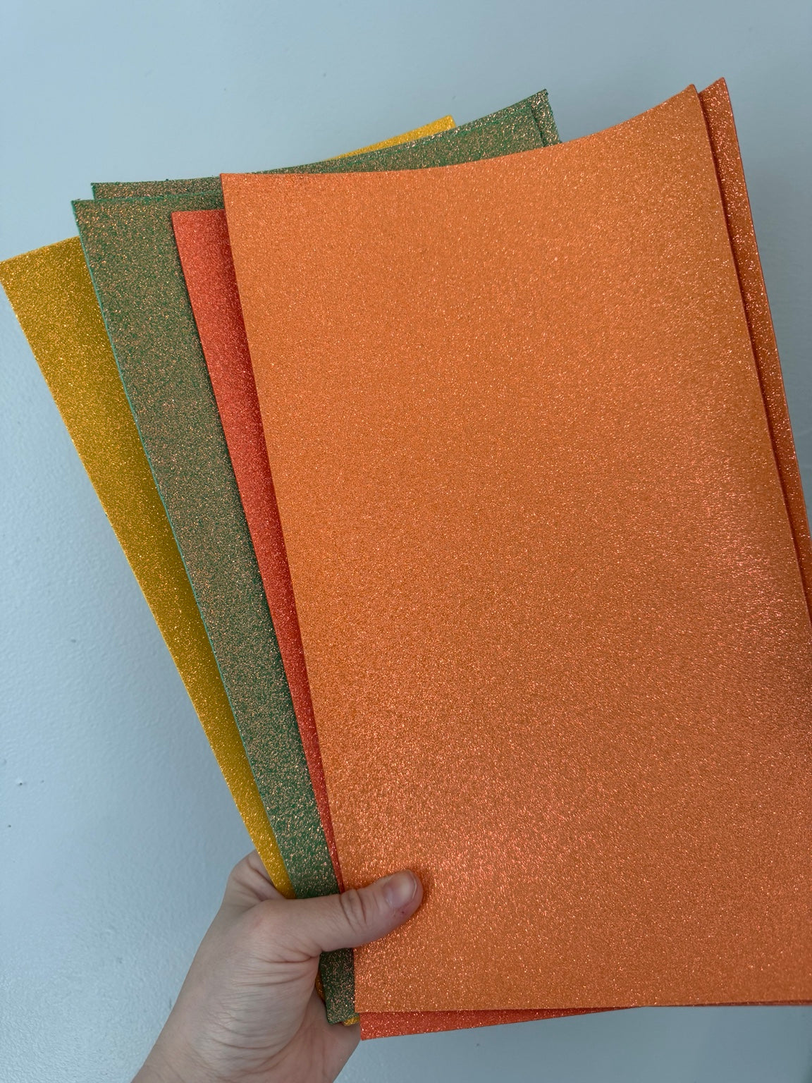 Six-sheet smooth fine glitter foam-felt bundle