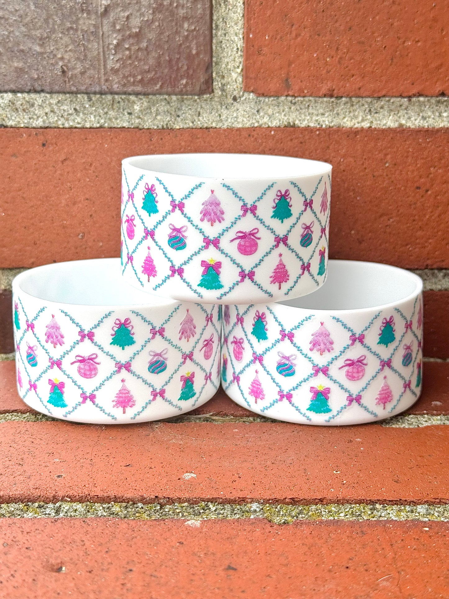 White Whimsical Christmas Tumbler Boot *Exclusive