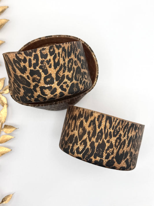 Glitter Bronze Leopard Tumbler Boot