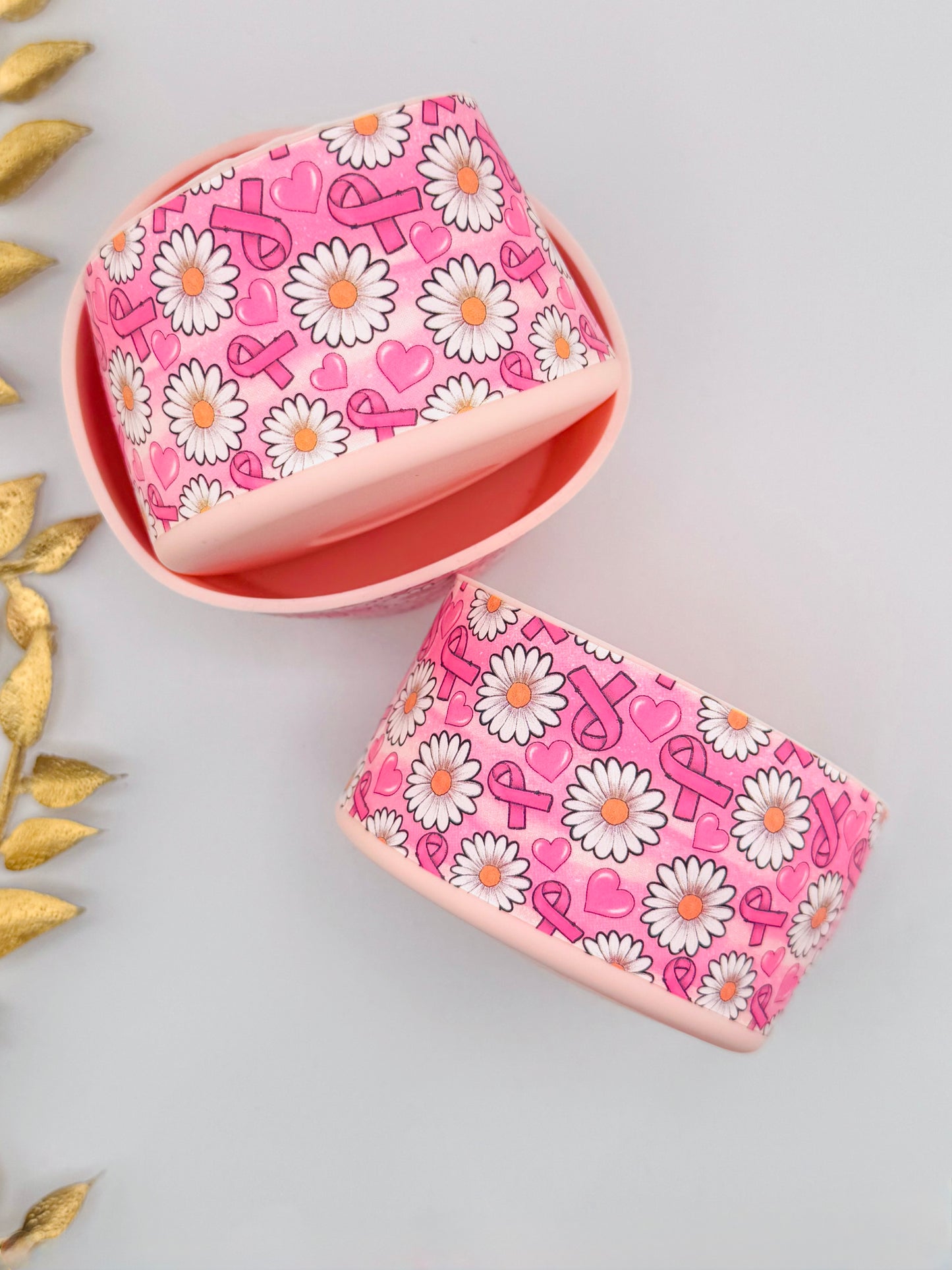 Breast Cancer Daisies Tumbler Boot