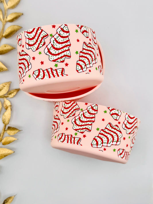 Peach Christmas Cake Tumbler Boot