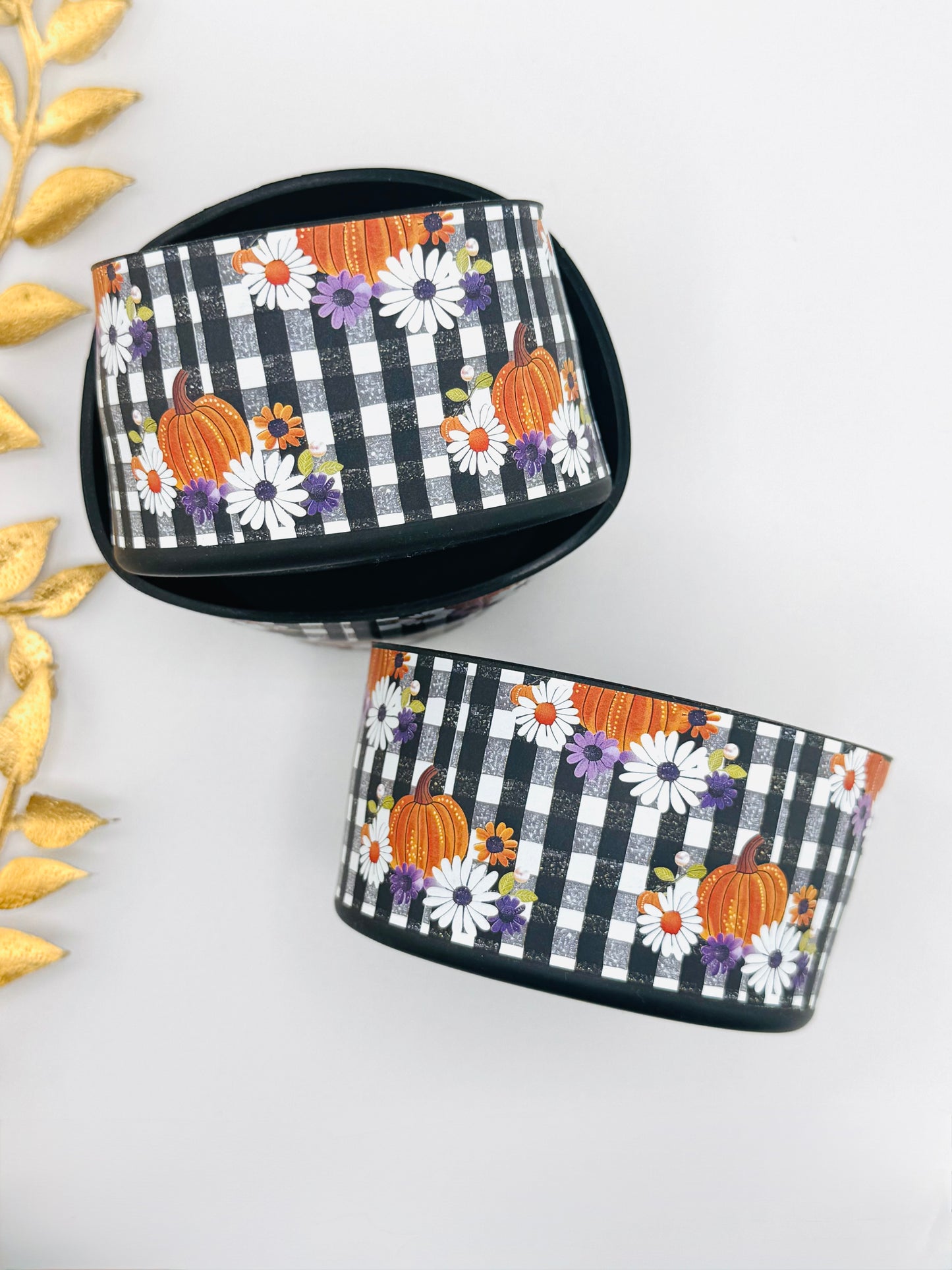 Plaid Pumpkins Tumbler Boot
