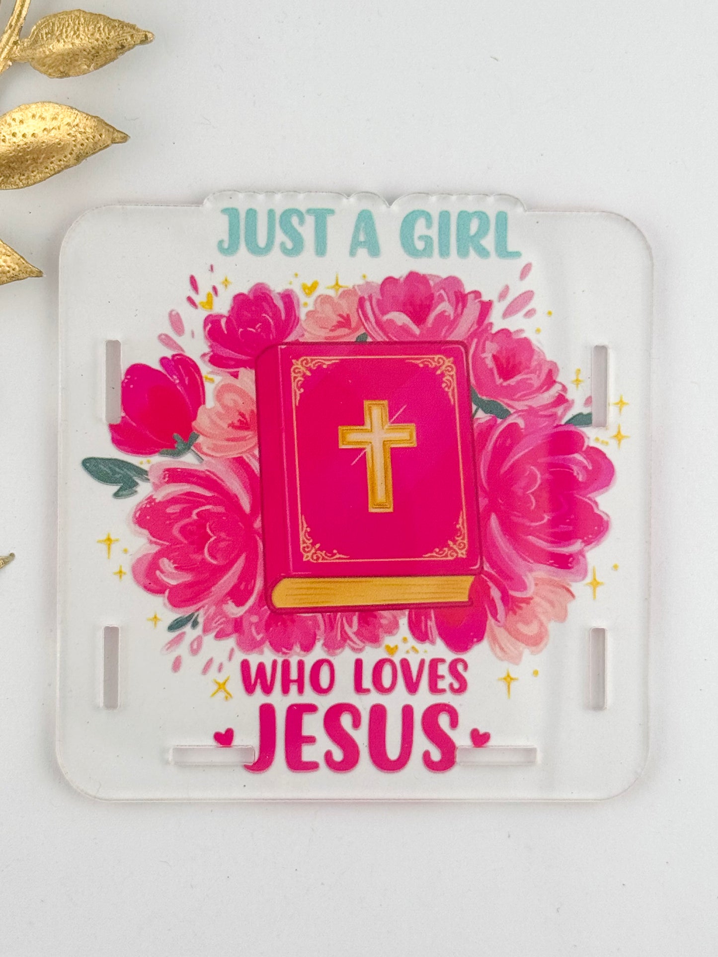 Acrylic Storage Box ~ Just A Girl Who Loves Jesus *Custom