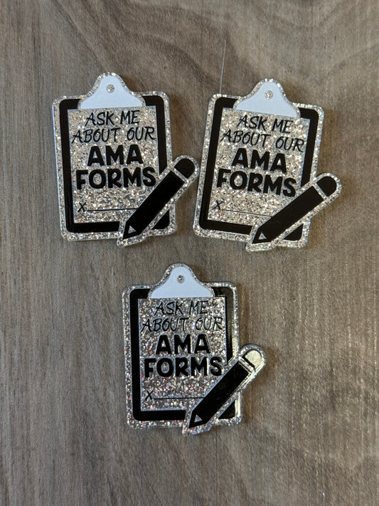 Glitter Acrylic Flatback ~ 1018N ~ AMA Form