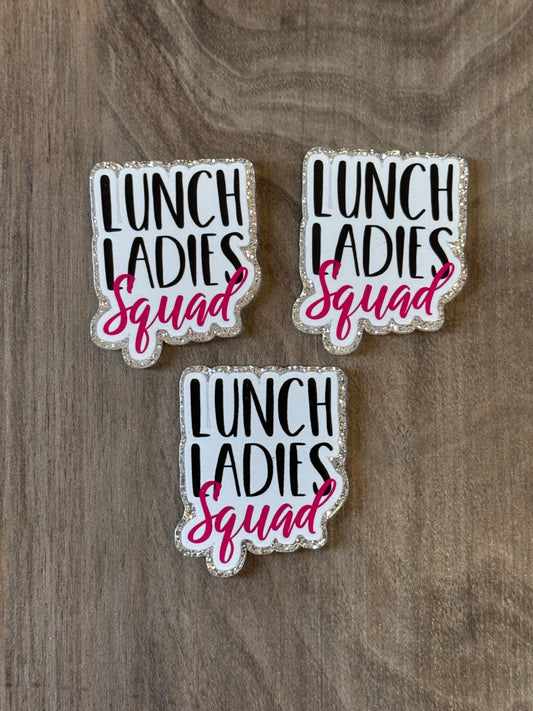 Glitter Acrylic Flatback ~ 1006T ~ Lunch Ladies Squad