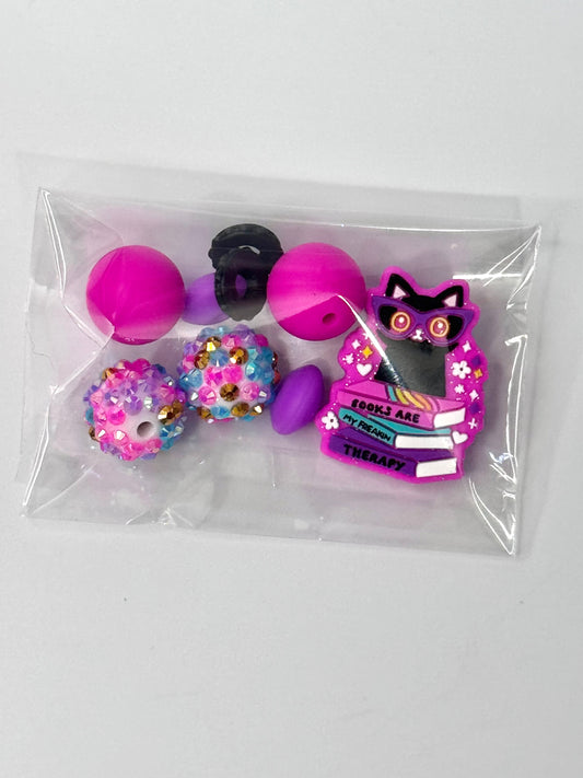 Bead Bag - Books Are My Therapy Cat