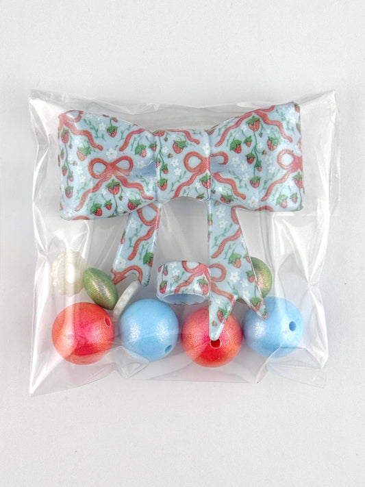 Bead Bag - Opal Coquette Cherries