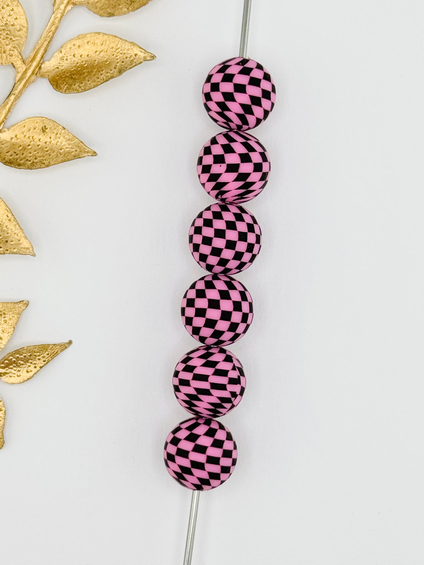 P354 Mini Hot Pink Checker Print