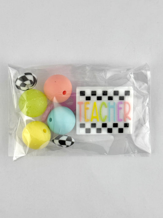 Bead Bag - Checker Teacher Square