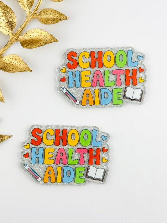 Glitter Acrylic Flatback ~ 1046T ~ School Health Aide