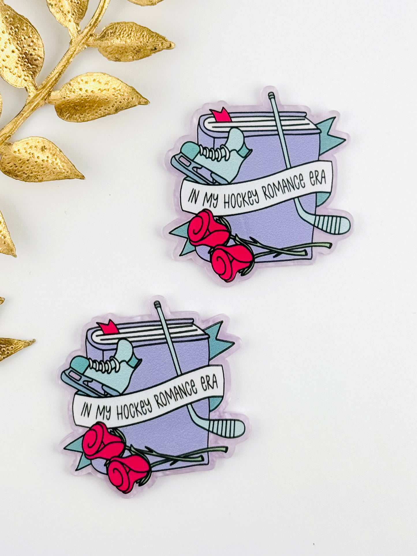 Glitter Acrylic Flatback ~ 202 ~ In My Hockey Romance Era
