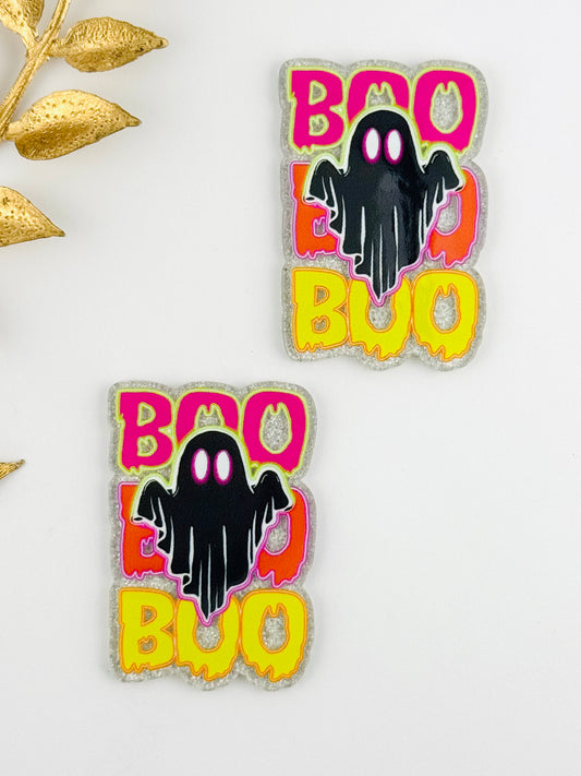 Glitter Acrylic Flatback ~ 221 ~ Boo Ghost