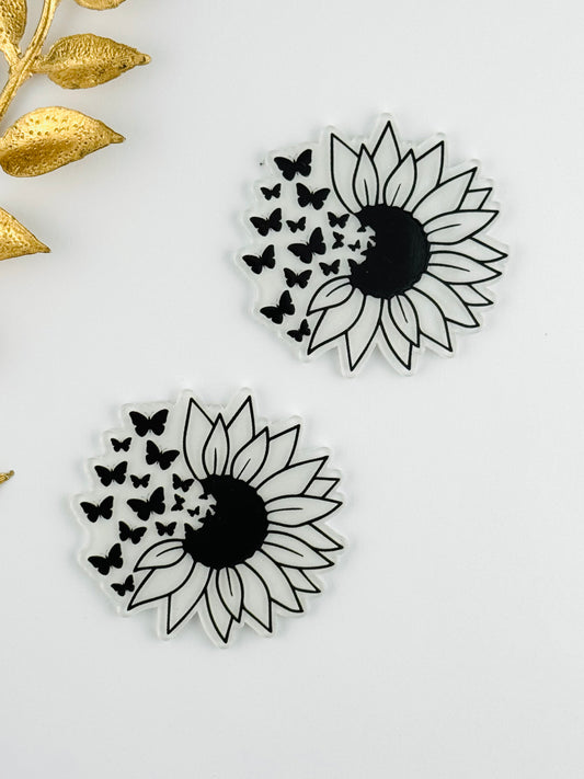 Glitter Acrylic Flatback ~ 279 ~ Flutter Away