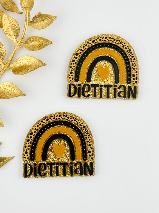 Glitter Acrylic Flatback ~ 1039N ~ Dietitian