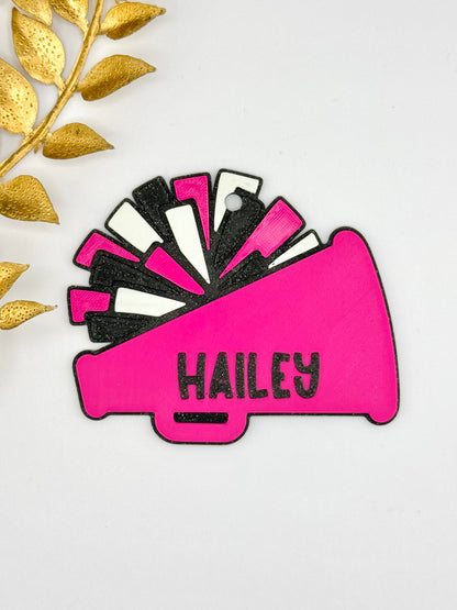 Megaphone Cheer Sport Bag Tag - Custom POD Product
