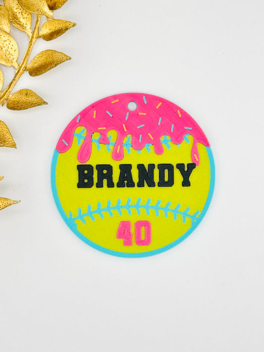 Softball Sport Bag Tag - Custom POD Product