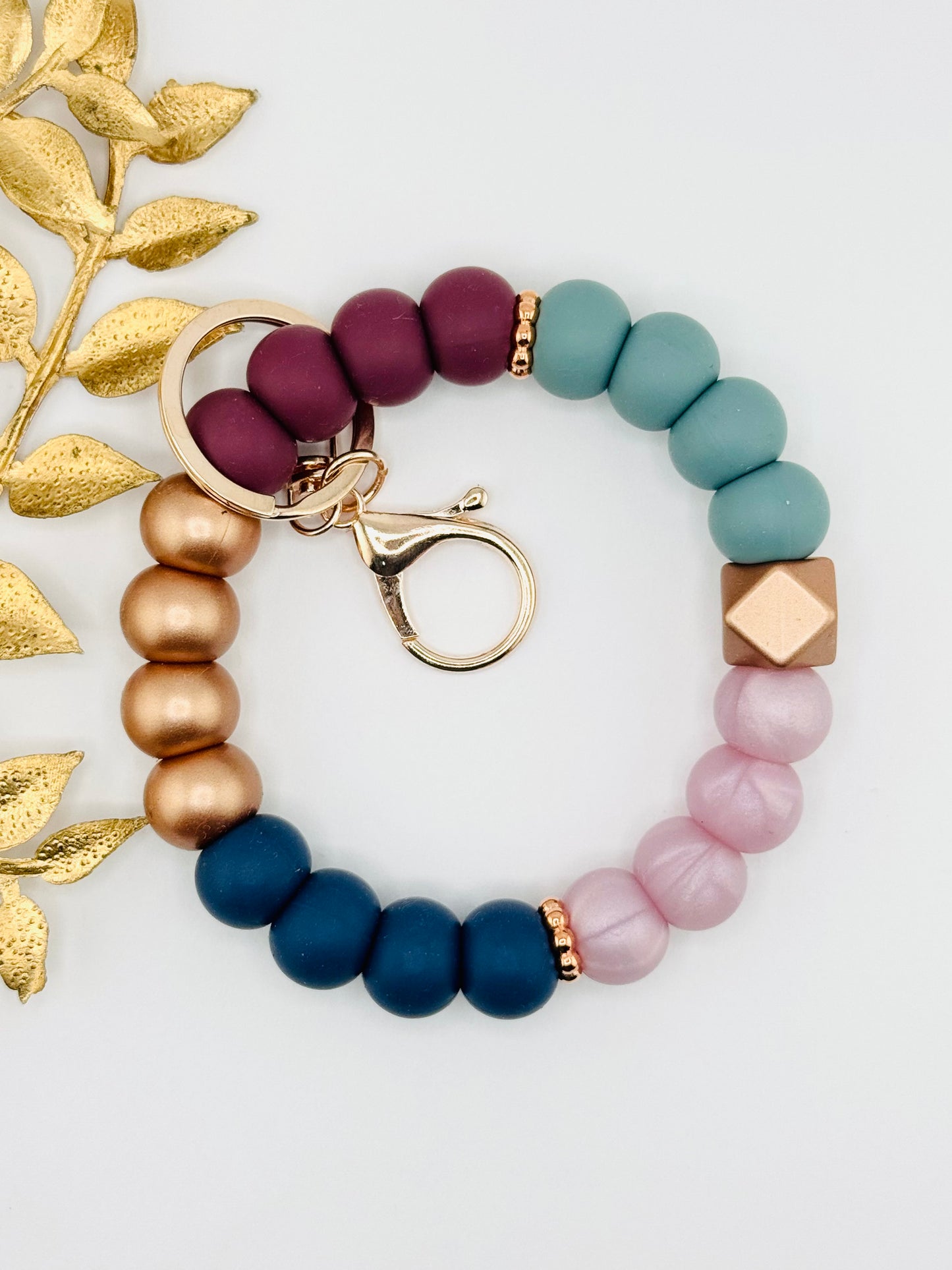 (Wholesale) Wristlet - Moss & Merlot 15mm