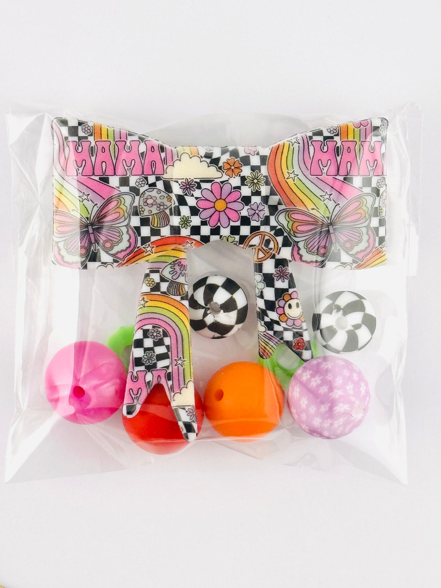 Bead Bag - Disco Mama Rainbow Bow