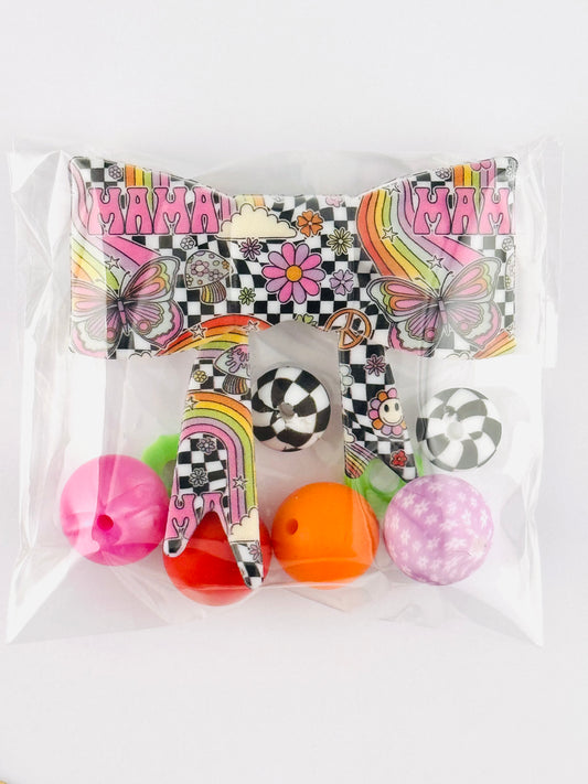 Bead Bag - Disco Mama Rainbow Bow