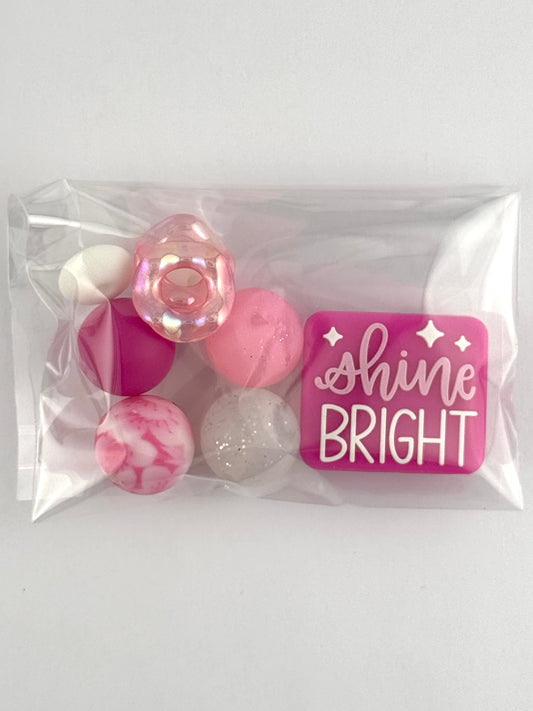 Bead Bag - Shine Bright Pink