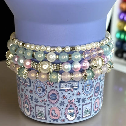 Luxe Princess Stretchy Cup Bracelets (Set of 4)