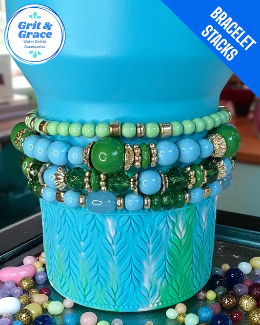 Ocean Kisses Stretchy Cup Bracelets (Set of 4)