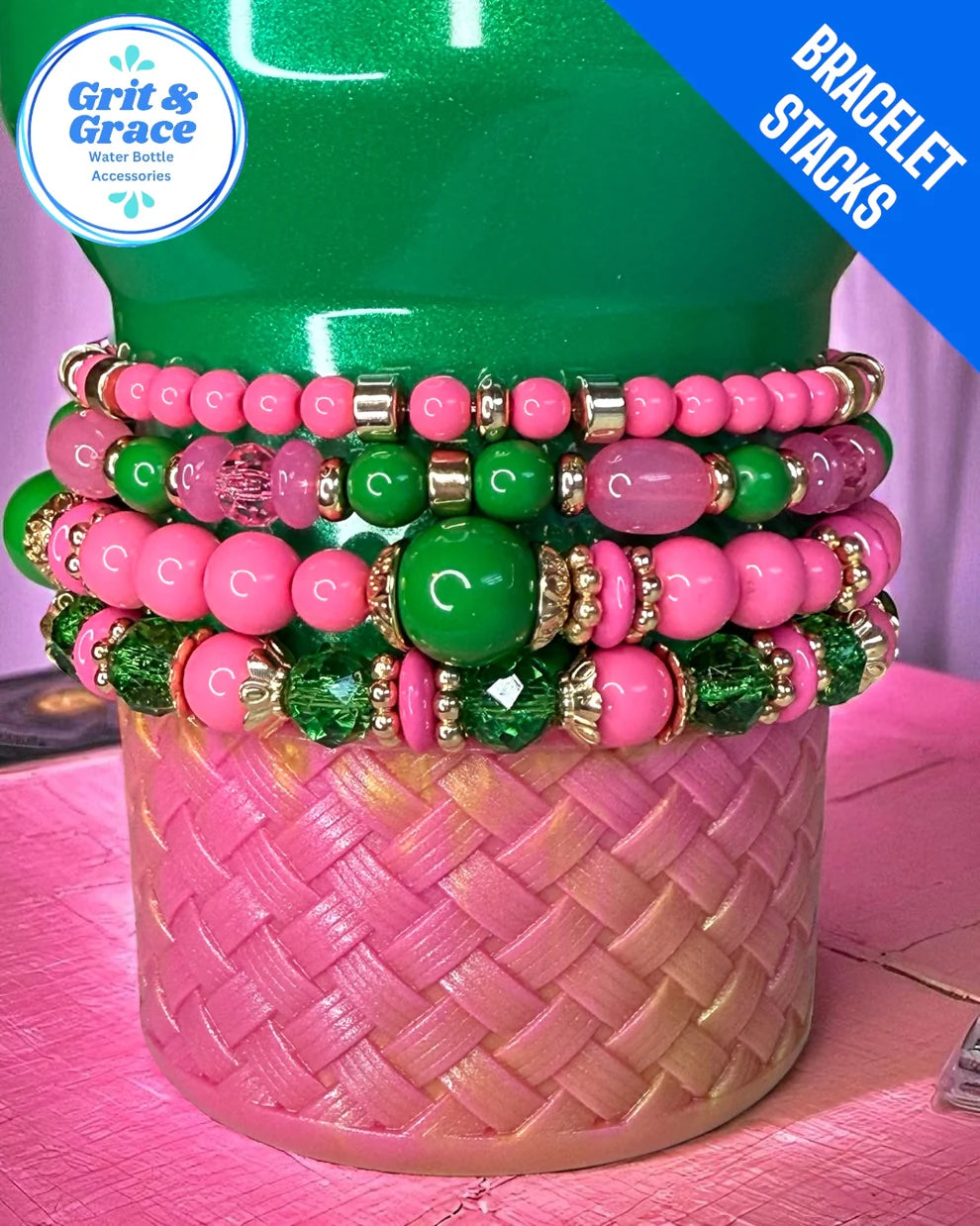 Watermelon Stretchy Cup Bracelets (Set of 4)