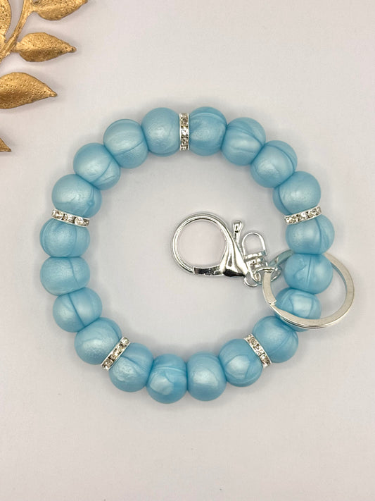 Wholesale Wristlet - Basic Pearl Baby Blue